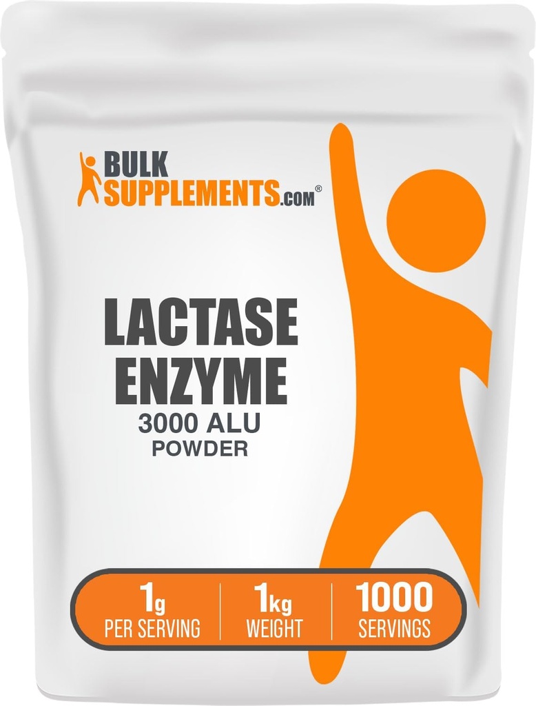 Bulk Assupports.com 乳酸酶(300 ALU) 粉末 - 乳酸酶(Lactase Enzyme) 补充,消化支持 - Gluten Free,每服1克,1kg(2.2磅)(包1)
