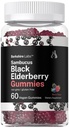 Horbaach Sambucus Black Elderberry Gummys 与辛克和维生素C & Vatmin Vegan, Non-GMO, Gluten Free Extraction for Adults QQ Berry Flavor 由伯克郡实验室提供