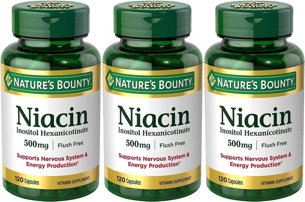 一套3 大自然的丰盛 Niacin Flush Free 500 mg, 120 capsules by Maven Gifts