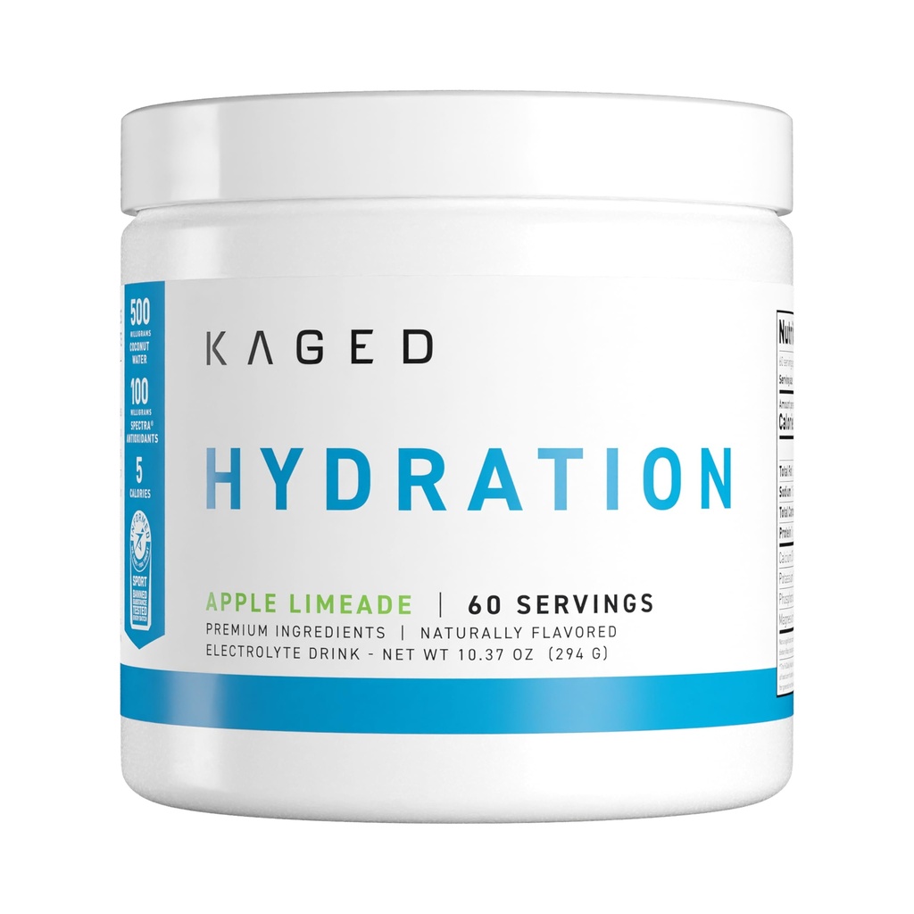 Kaged Electrolyte 水解粉 水解粉 苹果Limeede 运动饮料 男女预,后,工作内部 补充60服务