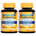 新韵律 Probiotics 50亿 CFU 20 Strains, 120 Veggie Capsules, 定向释放技术, 胃酸阻塞, 不需要冷冻, 非GMO, Gluten Free