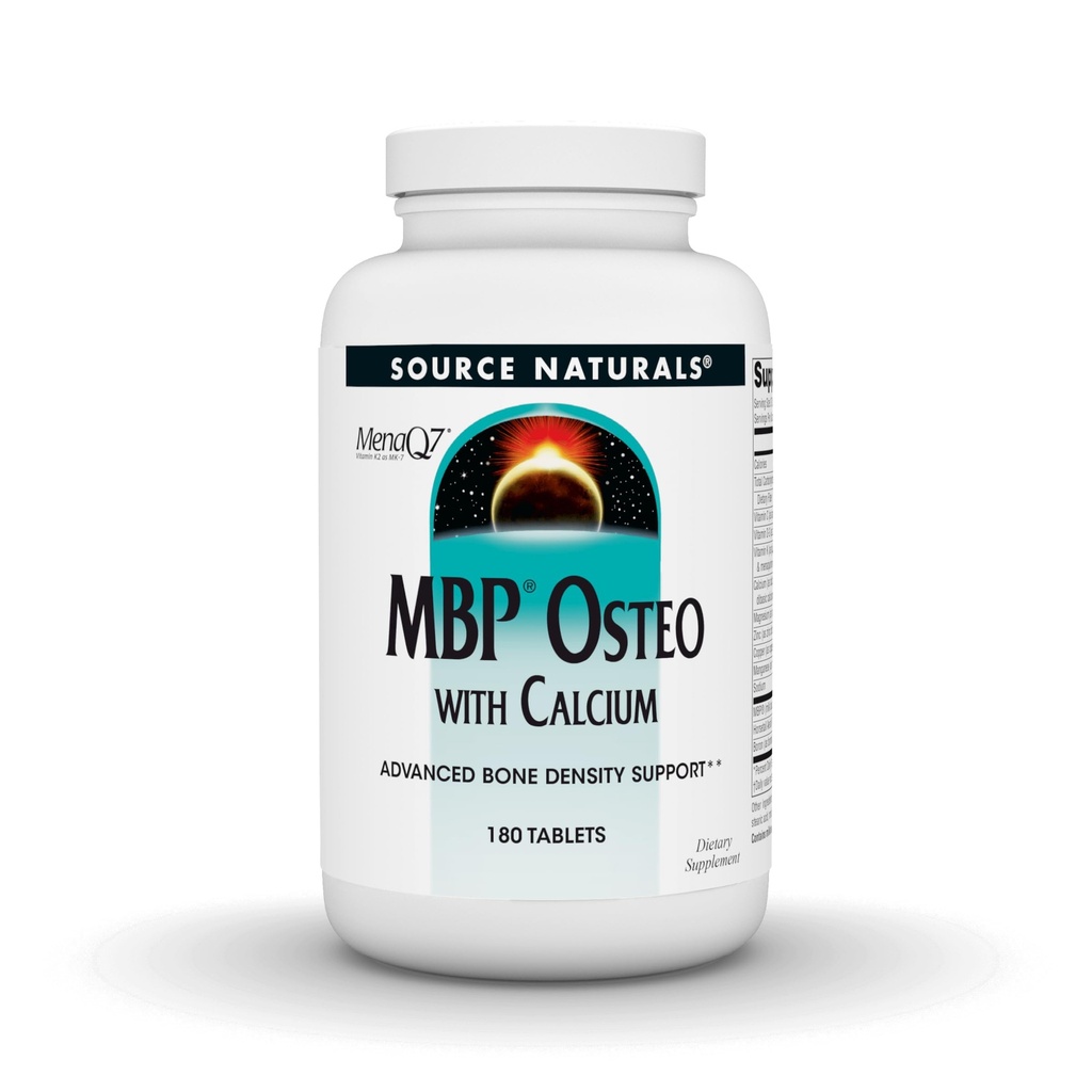 资料来源:Naturals MBP Osteo,含钙,高级骨密度支持*,180块板块