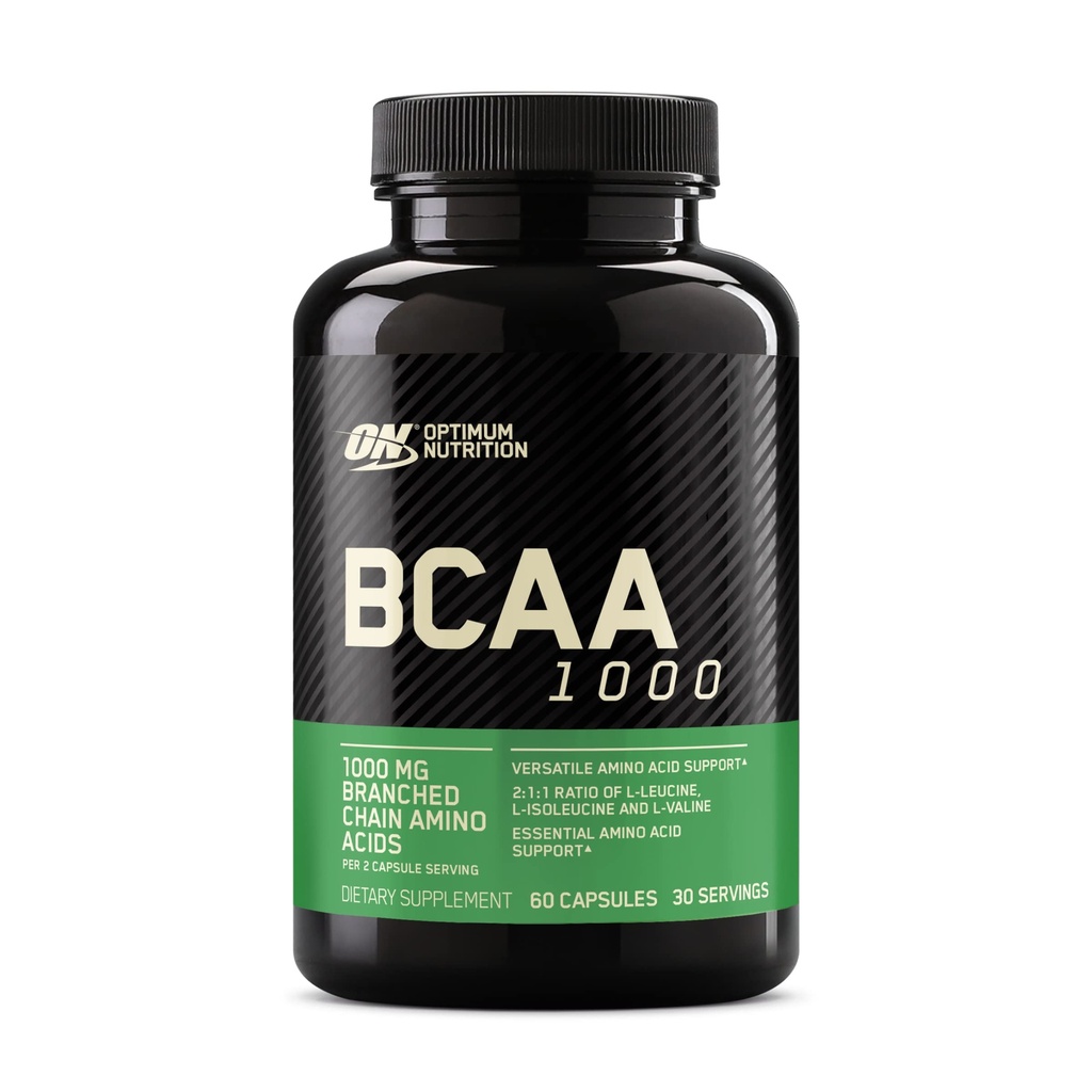 最佳营养 即时卡巴AA Capsules, Keto 友好分支链 基本氨基酸, 1000mg, 60 Counter
