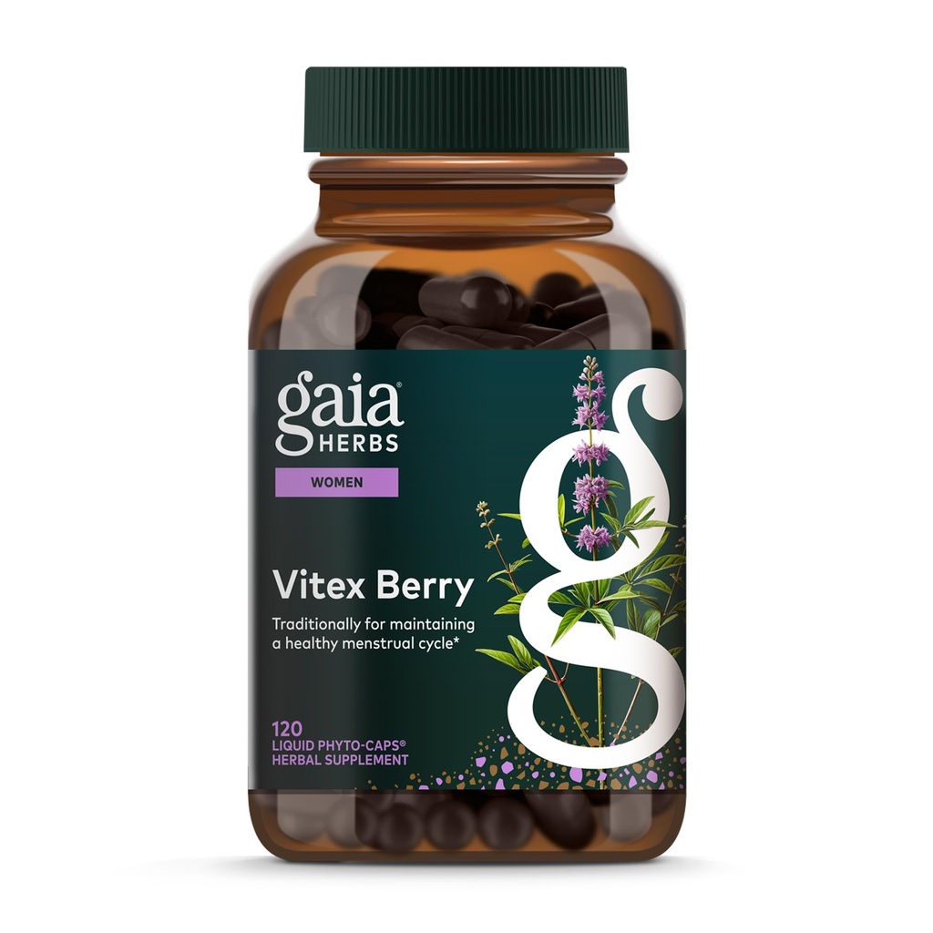 Gaia Herbs Vitex Berry -- -- 支持妇女的荷尔蒙平衡与生育能力 -- -- 月经保健健康方案 -- -- 120 Vegan Caps(60天供应)