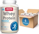 Jarrow Formulals Whey蛋白与蛋白质18g、BCAAs3.8g和Glutamine,肌肉功能和恢复支持的膳食补充,32 oz未味粉,约38天供应,6包