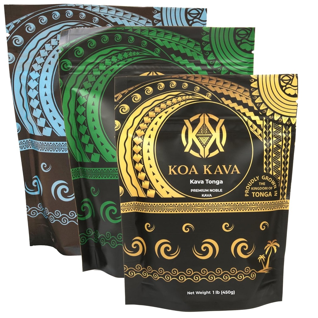 1英镑Koa Kava Bundle与汤加、斐济瓦卡和瓦努阿图瓦卡卡瓦根粉