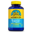 Natural's Life Bromelain & Papain – 蛋白质酶用于消化支持和舒适 – 来源于 Pineapple & Papaya → 250mg(250 CT)