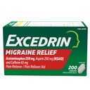 Excedrin Migraine Relief Caplets to Allievate Migraine Symptoms - 200 Counters (英语) 互联网档案馆的存檔,存档日期2013-09-02.