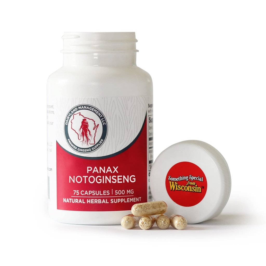 乳园金森 - 诺多金森 Capsules - 75 cm - 天奇金森综合体 Capsules - 认证 诺多金森 Capsules - Vegan Panax Ginseng Capsules 用作日常免疫支持