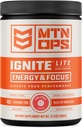 MTN OPS Ignite Lite Energy Drinking Powder Gluten Free Nitric Oxide 补充 Drink Mix, L Arginine, L Citrulline, Cafeine & Notropic 免糖饮料 Mix, 45 services, Pink Citrus