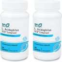 Klaire Labs SFI 健康 L. Acidophilus - 3亿 CFU 乳酸杆菌 Probiotic,纯SCD 纯SCD 男女配方,伪阳性和非阴性(100 Capsules, 2 Pack)