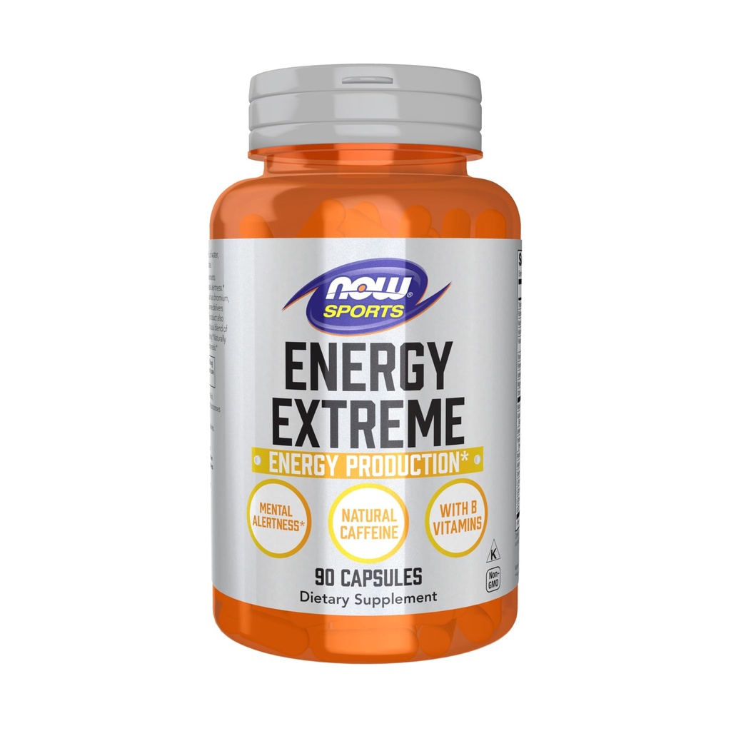 Now 食品 体育 营养 运动 能量 极限 与 B 维生素 和 其他 共 果 如 Chromium, Malate 镁和 Carnitine, 90 Veg Capsules