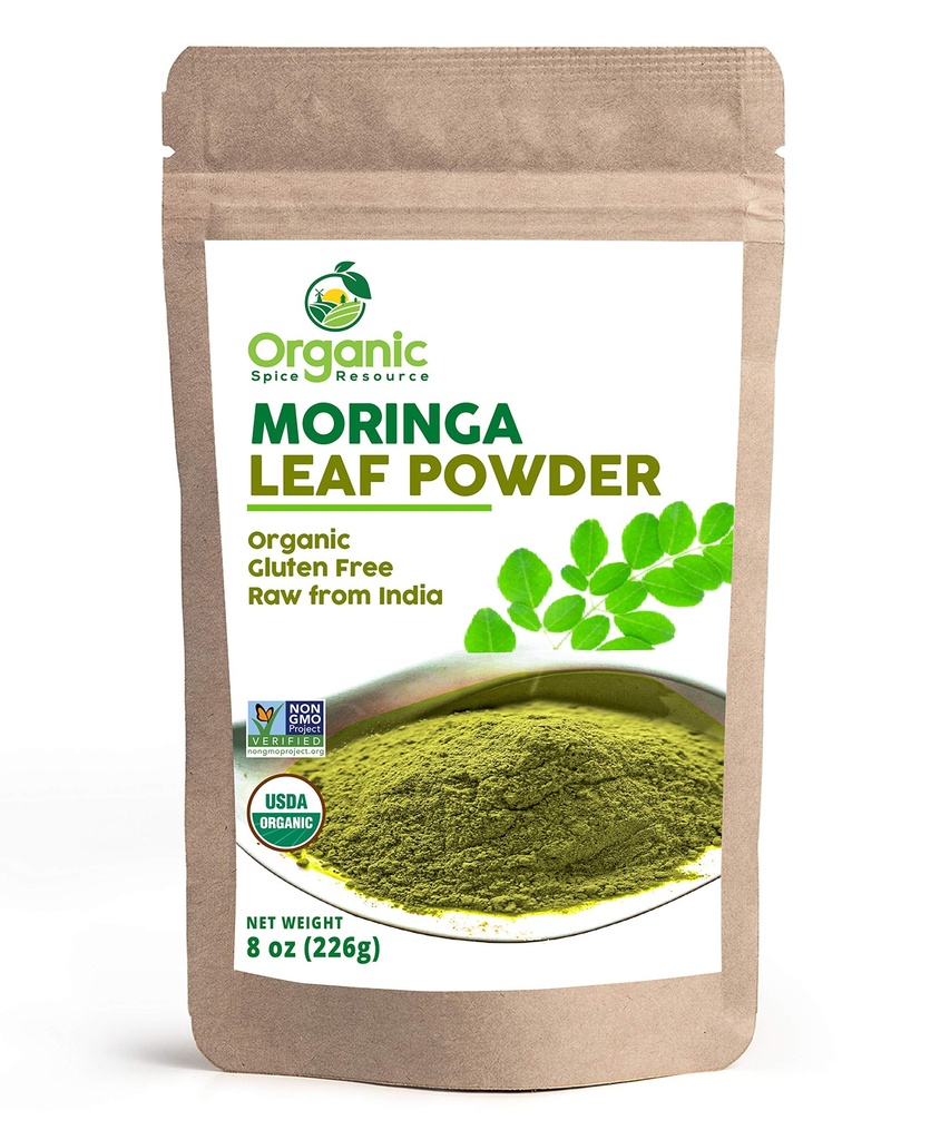 有机莫林加粉 - 8 oz(226g) → USDA有机物,非GMO,科舍尔,哈拉尔,莫林加奥利维拉粉 - 100% Raw and Natural, by SHOPOSR