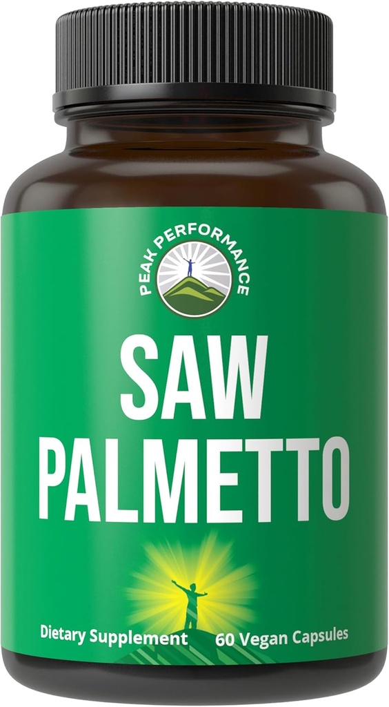 峰性能 Saw Palmetto Capsules for Men and Women 1000 mg All Natural Saw Palmetto 提取药片. DHT 屏蔽器 损发补品.