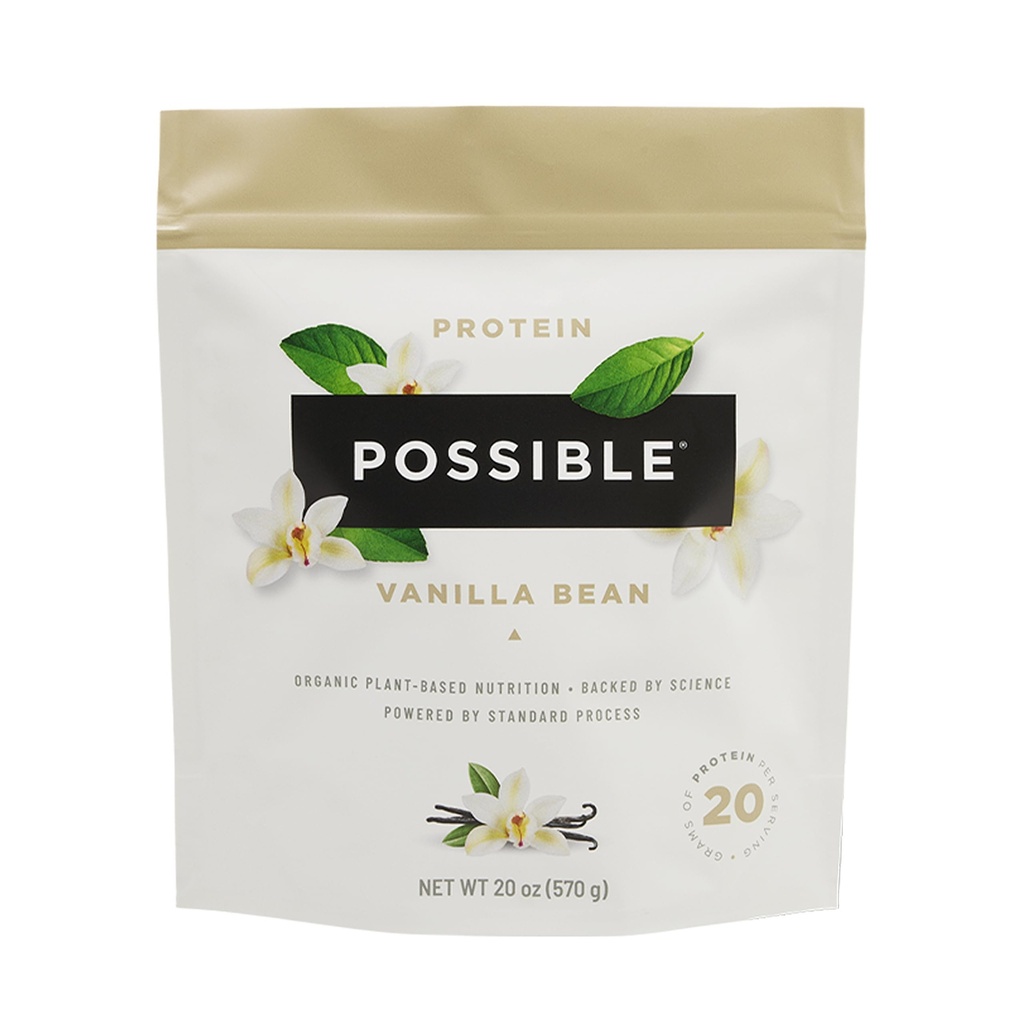 蛋白粉 香草豆 - 20g of Vegan,植物蛋白混合剂 - 非GMO, Non-Dairy, Gluten-free - 3.5g of BCAAs - 9 基本氨基酸 - 15日供应 - 1袋,15种服务