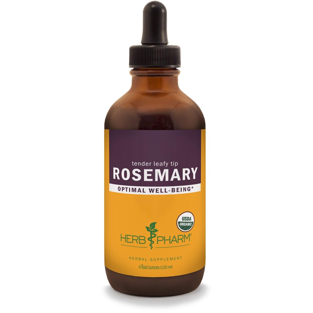 草药认证的Rosemary有机液体提取 - 4 Ounce