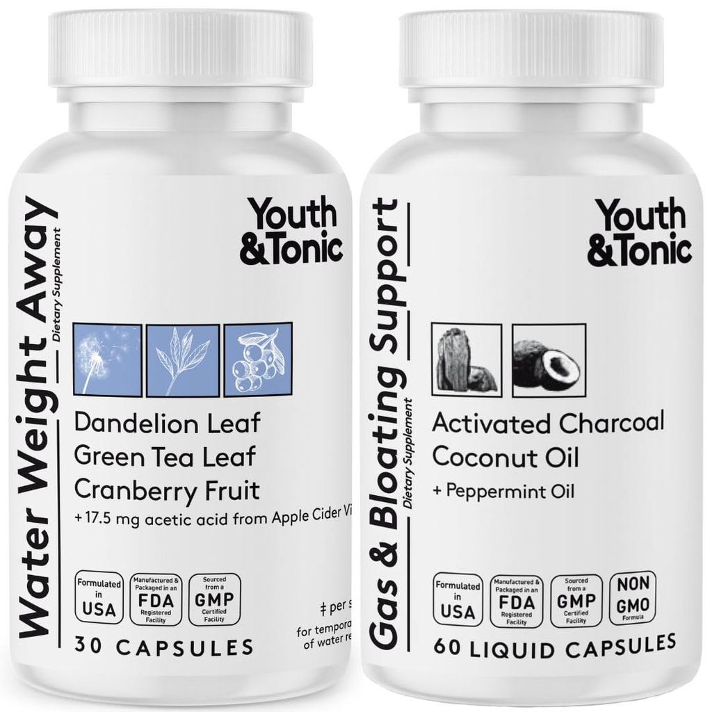 Away & Gas and Bloating – 二尿基和炭类药丸用于Bloating Relief – 支持保留水,Swollen Legs & Digestive Bloating – Peppermint & Coconut Oil – 90 Pills – 支持保留水,斯沃伦腿和消化剂 Bloating – Peppermint & Coconut Oil – 90 Pills