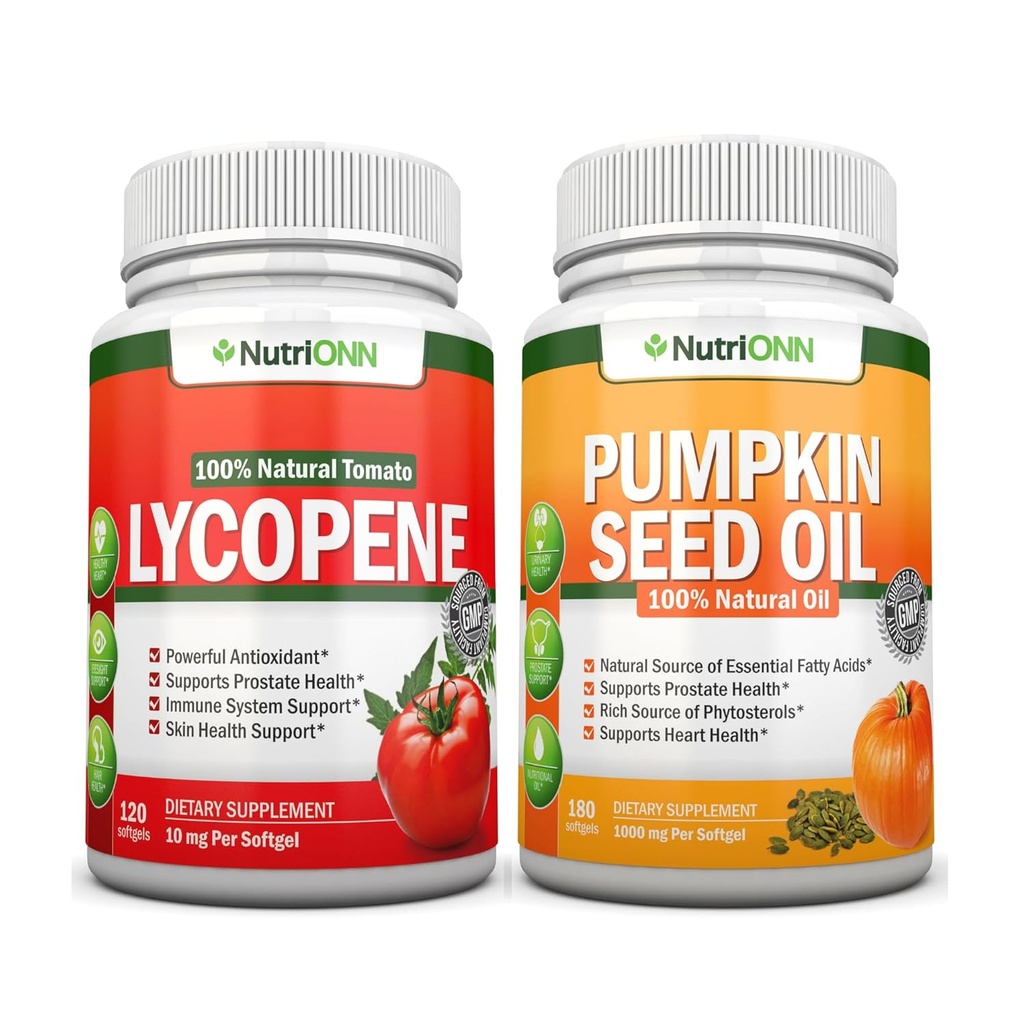 NutriONN 南瓜种子 油软胶 Lycopules Capsules Combo - 对前列腺和尿道健康的目标支持
