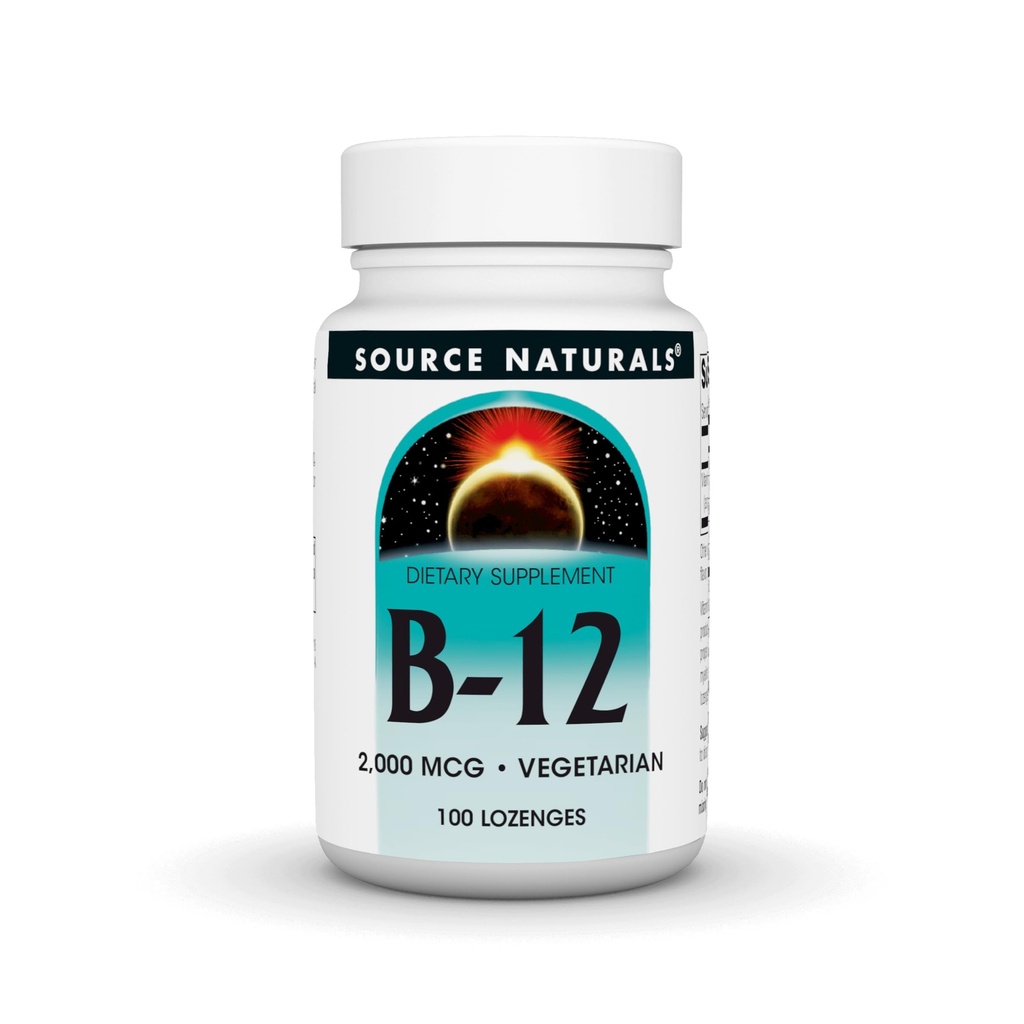 资料来源:天然维生素B-12,2000 mcg支持能源生产-100 Lozenges