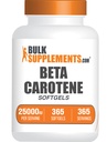 Bulk Assupports.com Beta Carotene 25000 IU Softgels - 维生素A 補充,Beta Carotene 補充 - 用于眼部支援,Gluten Free,每架服役1 Softgel,365 Counter (Pack of 1)