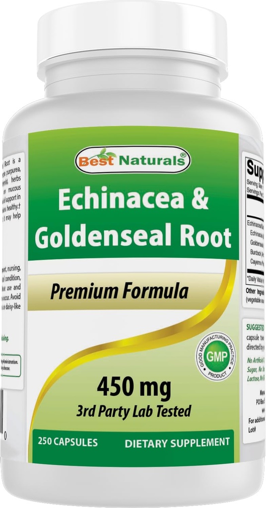 最佳自然品 Echinacea Goldenseal 450 毫克 250 Caps