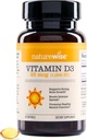 NatureWise Vitamin D3 1000iu(25 mcg),30天用于免疫支持、健康肌肉功能和骨质健康-非GMO,有机增生橄榄油中的Gluten自由,(Mini Softgel),30 Counter