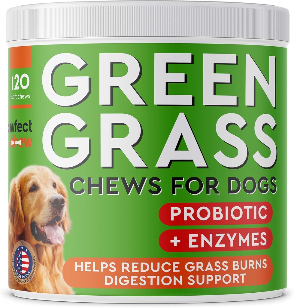 PAWFECTCHEW 狗皮草助修器 - 狗尿的草处理器 - 狗尿的中和器 草烧点 - 狗皮草草的修补器 - 配有抗生素的修补器 - 在美国制造 - 120只