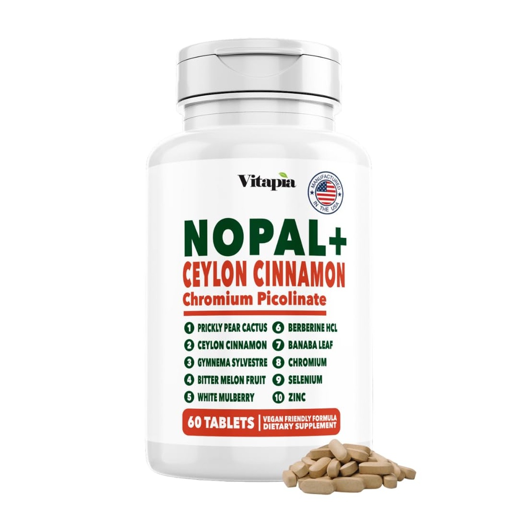 Vitapia Nopal Cactus 提取抗氧化剂,皮肤,代谢物,健康,心脏健康支持 - 60多卡普尔 - 非 GMO, Gluten 免费补充