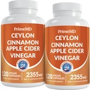5-in-1 锡兰肉桂卡普尔2355mg - 苹果苹果苹果苹果酒 葡萄酒卡普尔 配有图尔美,Panax Ginseng,和Bioperine(120 Counter, pack of 2).