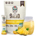 Salud 2-in-1 水解包+ 豁免电解片粉,菠萝- Agua Fresca 饮料混合物, 长老莓, 奶油和大豆自由, 非GMO, Gluten Free, Vegan, 低卡路里, 1g 糖(15种服务)