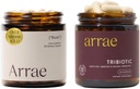 Arae Bloat + Tribiotic Bundle, Bloating Relief 消化酶、气体和消化不良的缓解、妇女的Probiot、支持阴道pH平衡、免疫和女性健康,各60个