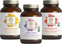 PURE SYNERGY Mood 和 肾上腺支持 Bundle 和 | Mood 支持补充 有机沙坪 提取 | USDA 有机维生素 C | Vitamin B 复合 配有全食 | 非GMO 和 Vegan