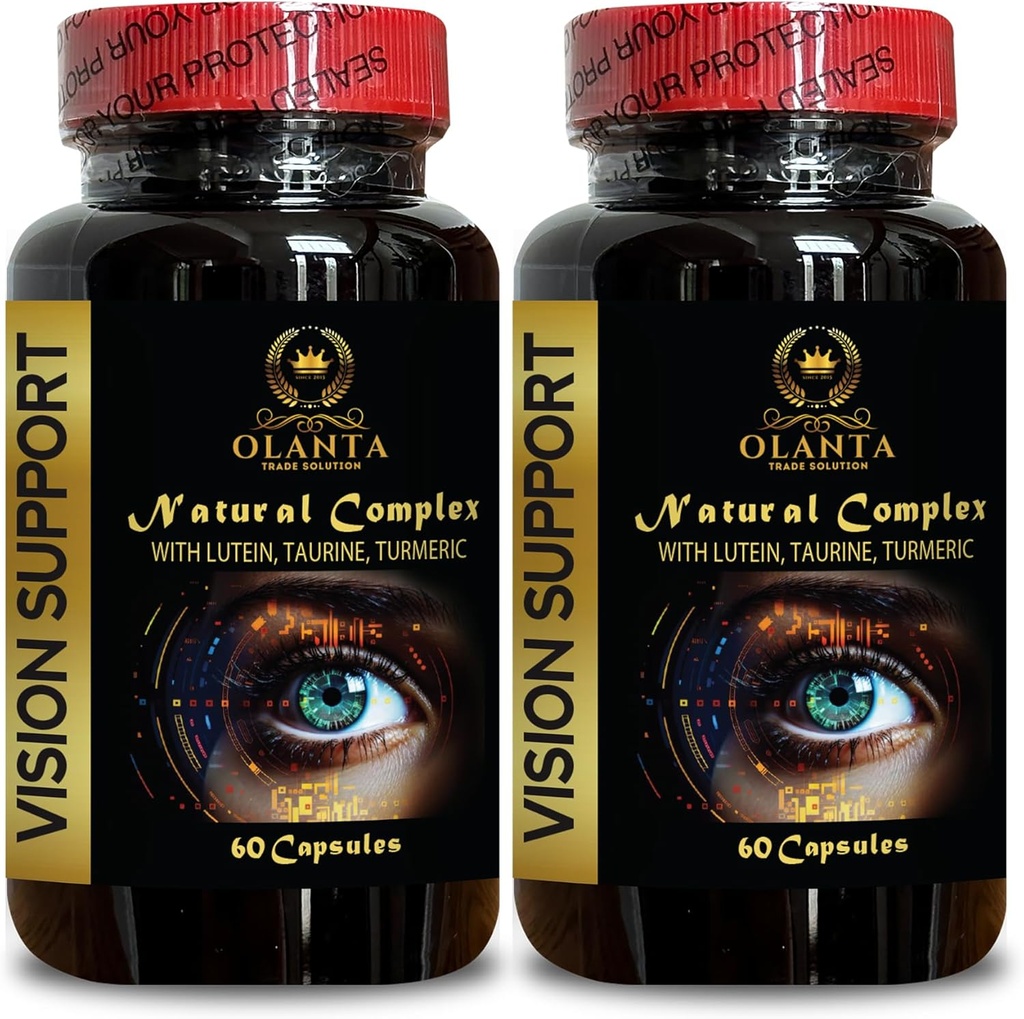 视觉支持 自然公式 - 有机 Lutein 补充剂 - 天然视觉支持 β-焦苯和抗氧化剂 - 2瓶 120卡普尔