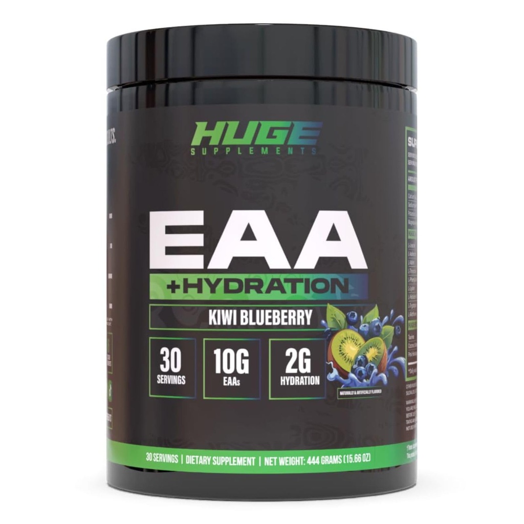 大型EAA补充剂,最高剂量的基本氨基酸粉,12.85g EAAs & 8g BCAAs per service, 最大化肌肉生长,恢复和性能(Kiwi Blueberry, 17.73 Oz.)