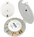 e-Pill MedTime Locked Automatic Pill Dispenser – Secure, Easy-to-Use Medication Organizer with 24 Daily Alarms – Ideal for Seniors, Dementia, and Alzheimer’s Care – White Lid