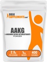 Bulk Assupports.com AAKG 粉末 - Arginine AKG 补充品,Nitric Oxide 补充品,无味和Gluten Free,每服务2.5g,1kg(2.2磅)(包1)