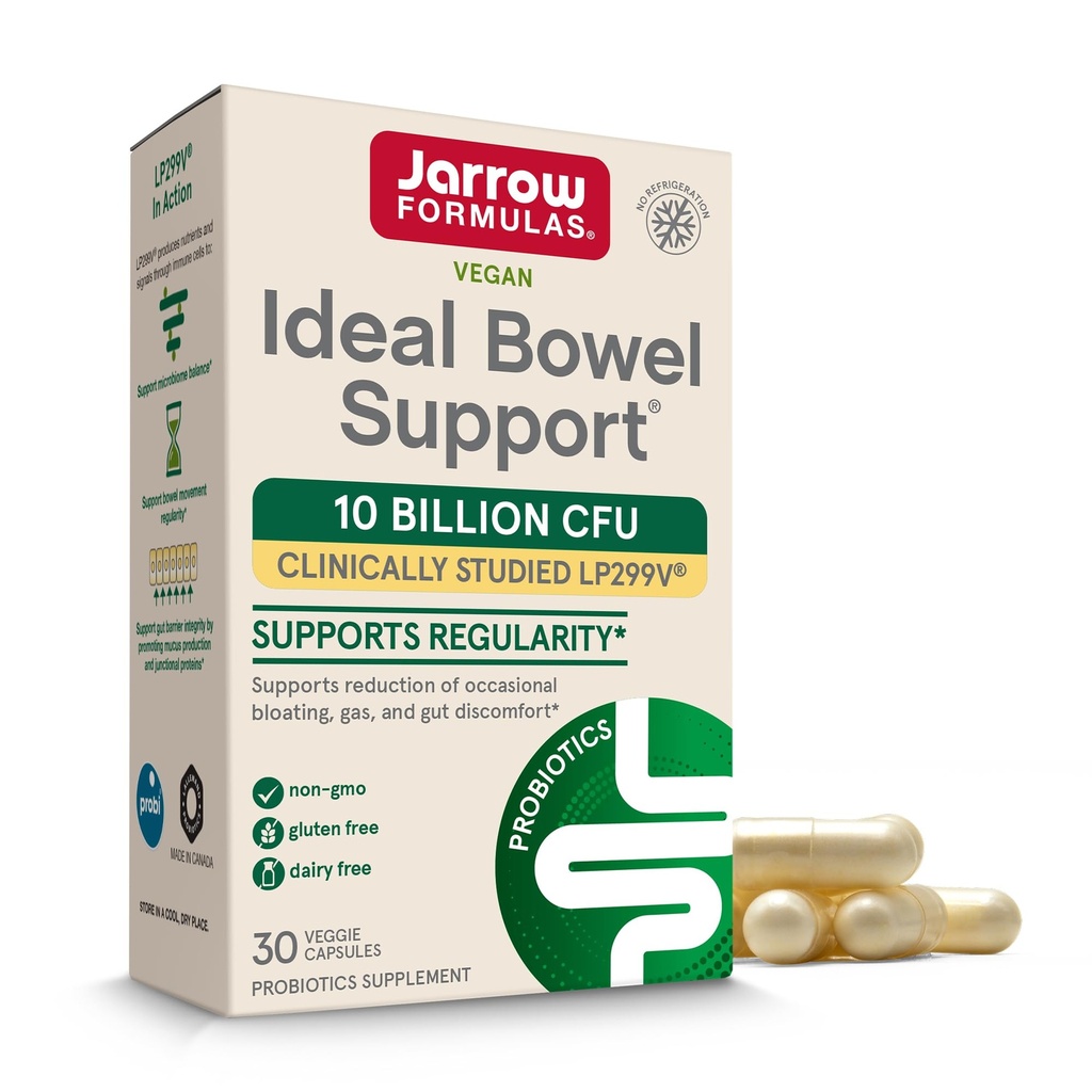 Jarrow Formulas 理想鲍尔支持 - 10亿 CMU Per service - Bowel支持 - 减少布局,气体和肠胃不适 - 最多30名服务员(Veggie Caps)