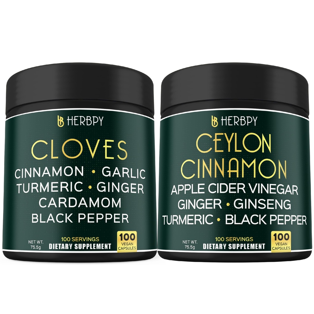 Bundle 7in1 Cloves 补充 & 6in1 Premium 锡兰肉桂补充剂