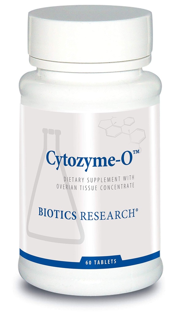 生物研究 Cytozyme O Raw Bovine Ovarian 组织,支持女性健康,SOD,Cataase,强抗氧化剂活性,60片