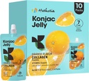 Hethstia Orange Konjac Jelly with Collagen Peptides, 10 袋果果 Jelly Snacks, 低卡罗里可饮用 Jelly with Vitamin C, 无糖, Keto, Gluten- Free, On-The-Go Light Snacks