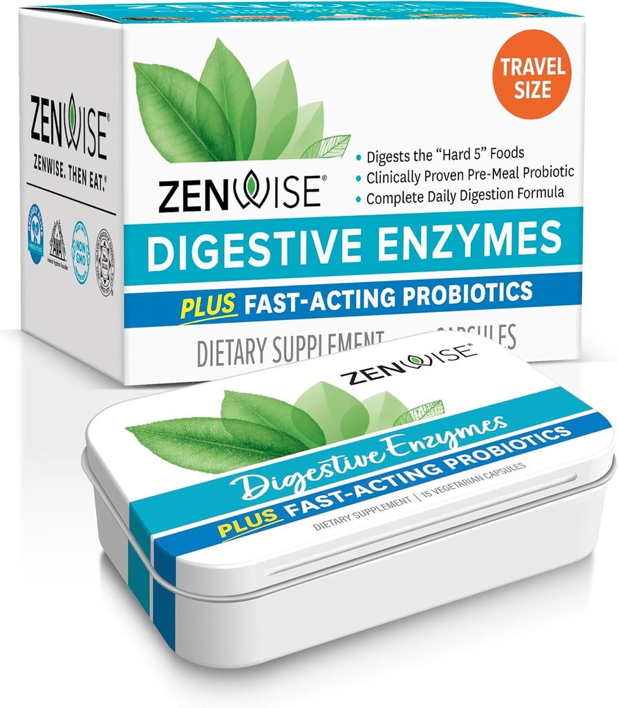 Zenwise健康消化酶和古特健康溴化酶 -- -- 育碧多酶、育碧多酶、育碧多酶和育碧多酶 -- -- 15 CT