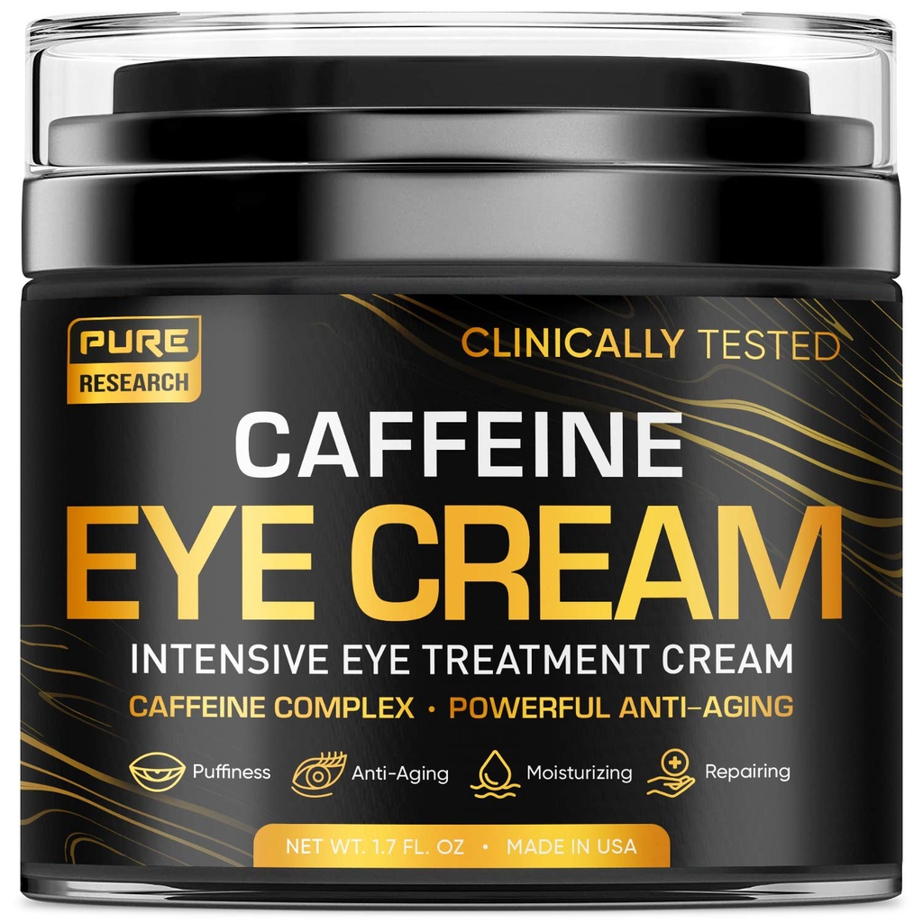 Cafeine Eye Cream for Anti Aging, 暗圆形, Bags, Puffiness. 中国植物物种名录(CPNI). Great Under Eye Skin + Face tighting, 男人和女人的举眼治疗 1.7oz