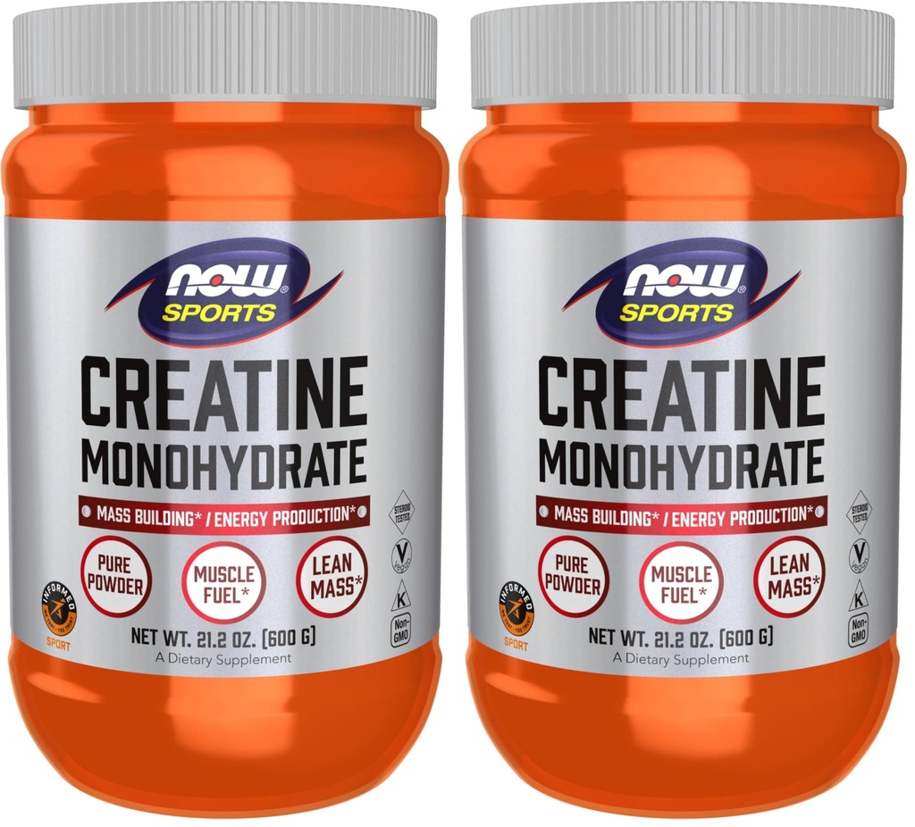 Now 运动营养,Creatine 单水合物粉,大众建筑*/能源生产*,21.2Ounce(包2)