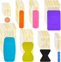 Lounsweer 720 Pcs Variety Bandages 包 各种大小的指尖 Bandages防水 Bandages Breathable Adhesive Bandages Bulk 急救伤者护理散列(病毒颜色)