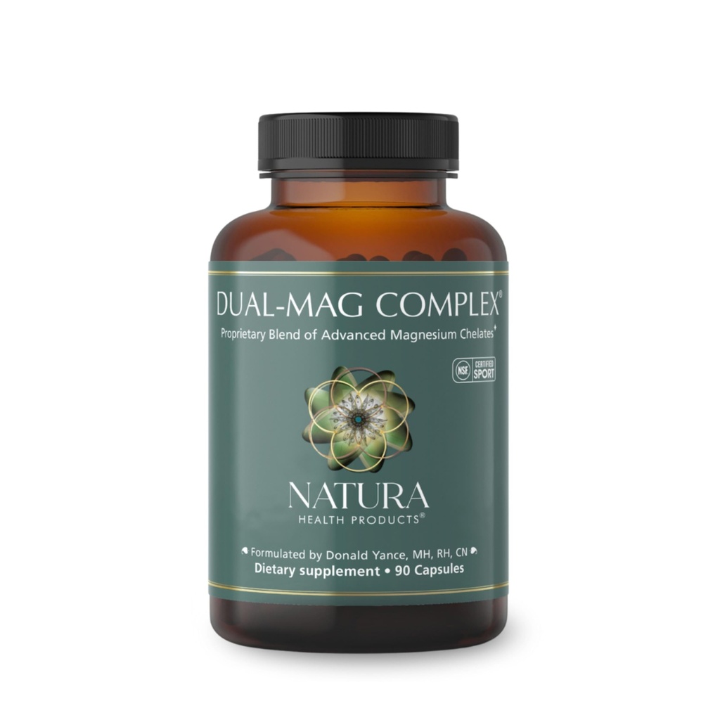 Natura健康产品双磁复合物补充剂 -- -- 促进心血管、神经和免疫健康 -- -- 使Albion的镁比斯格利化增肥Chelate(90个卡普尔)