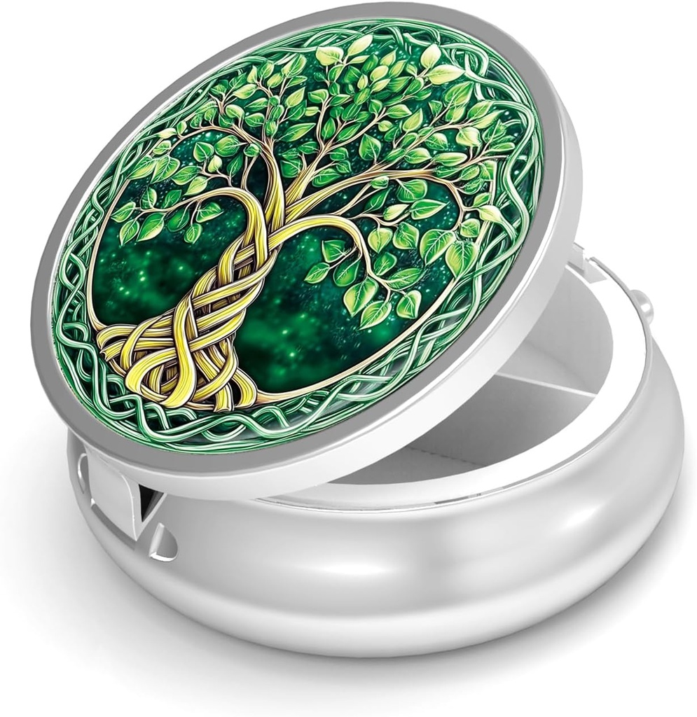 药盒-3 小药盒,用于Purse & Pocket Minial Pill Holder 旅行药盒,以持有补充维生素BPA-无生命(Tree of Life)