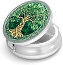 药盒-3 小药盒,用于Purse & Pocket Minial Pill Holder 旅行药盒,以持有补充维生素BPA-无生命(Tree of Life)
