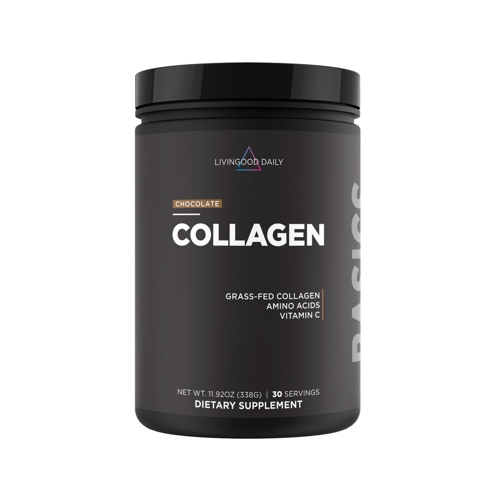 Livingood Daily Collagen Power for Men & Men, Hydrlyd Collagen Peptides Powder with Vitamin C,蛋白质配20种氨基酸,I型和III型,草药,Keto,Paleo,Gluten Free,30 Srvgs