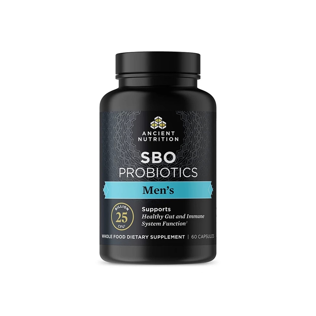 男性的古老营养代谢疗法,SBO Probiotics Men's 60 Ct, Gut Health, Digestive and Immune Support, Boosts Muscle Mass and Fat Metabolism, 25亿 CMUs* 军人