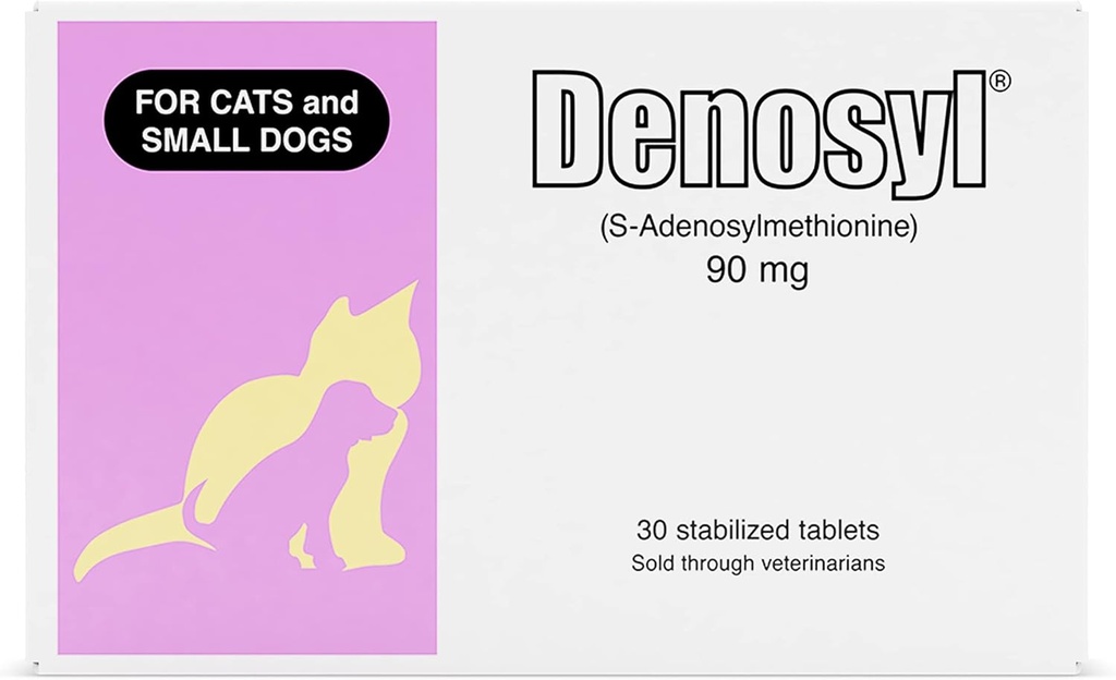 小狗和小猫的Nutramax Denosyl Liver和大脑健康补充剂,有S-Adenosylmethionine(SAMe),30片
